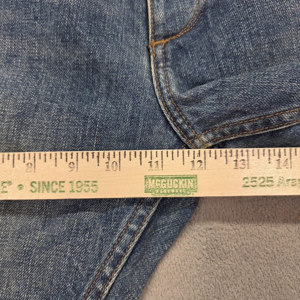 Rag & Bone Greenwich Jeans Mens Blue Straight Distressed Button Fly Fits 34x34 - Picture 11 of 12